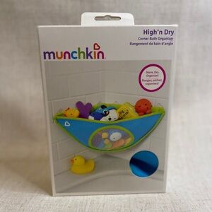 Munchkin High'n Dry Corner Bath Organizer - Blue and Green